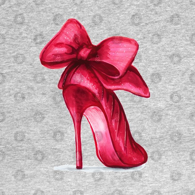 Ladies Red High Heels Shoes by Svetlana Pelin